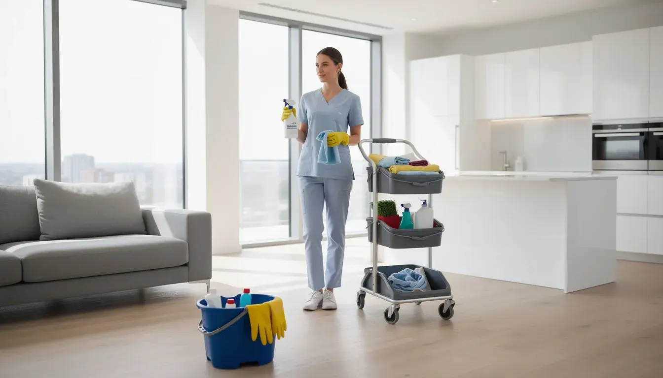 Das Bild zeigt ein Kontaktformular einer Reinigungsfirma, das für Anfragen bezüglich Reinigungsdienstleistungen genutzt werden kann. Es enthält Felder für persönliche Daten und Details zum Objekt, wie z.B. die Art der Reinigung und den gewünschten Reinigungstermin.