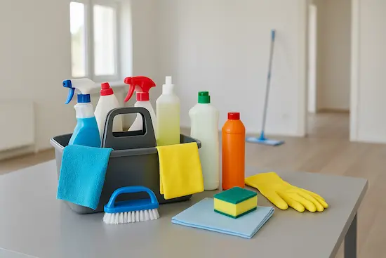 Reinigungsmittel für den privaten Haushalt – Material in der Offerte klären